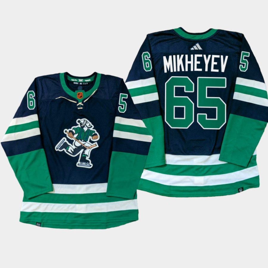 men canucks ilya mikheyev 2022 23 primegreen reverse retro navy jersey