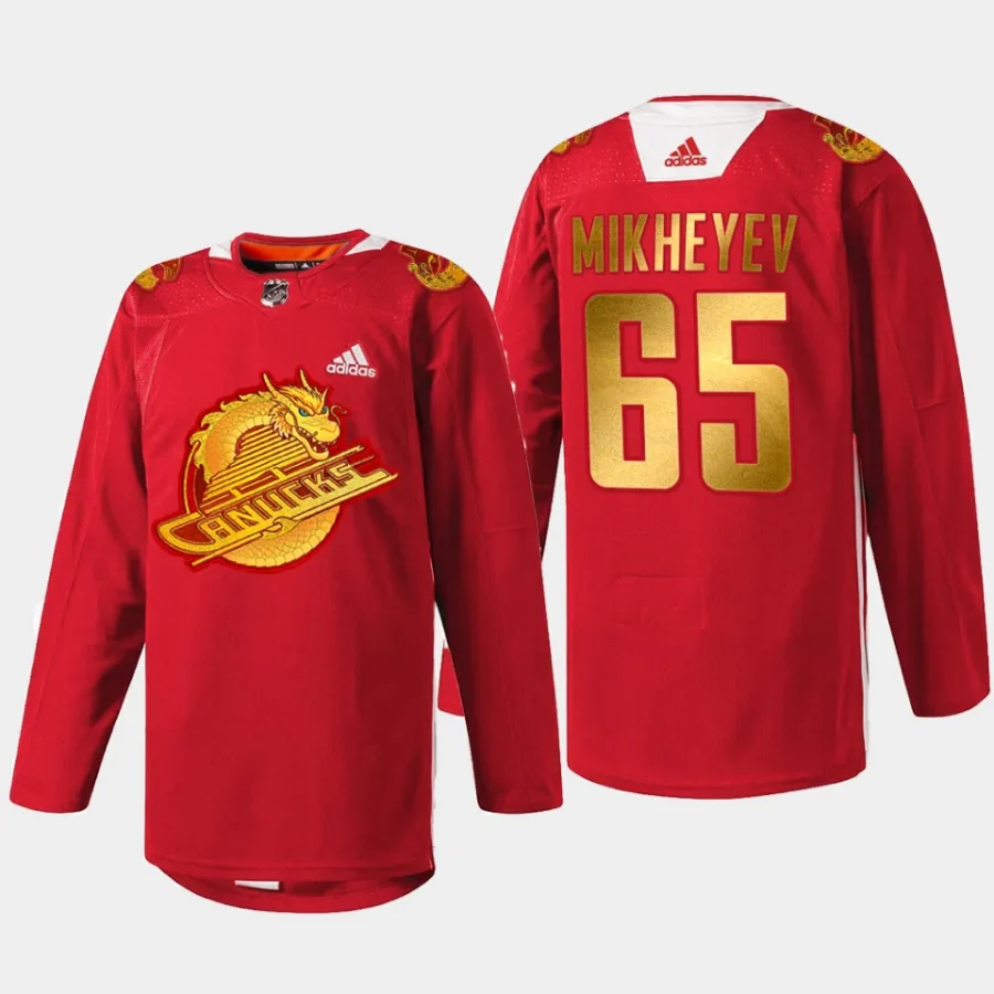 men canucks ilya mikheyev 2024 lunar new year red jersey