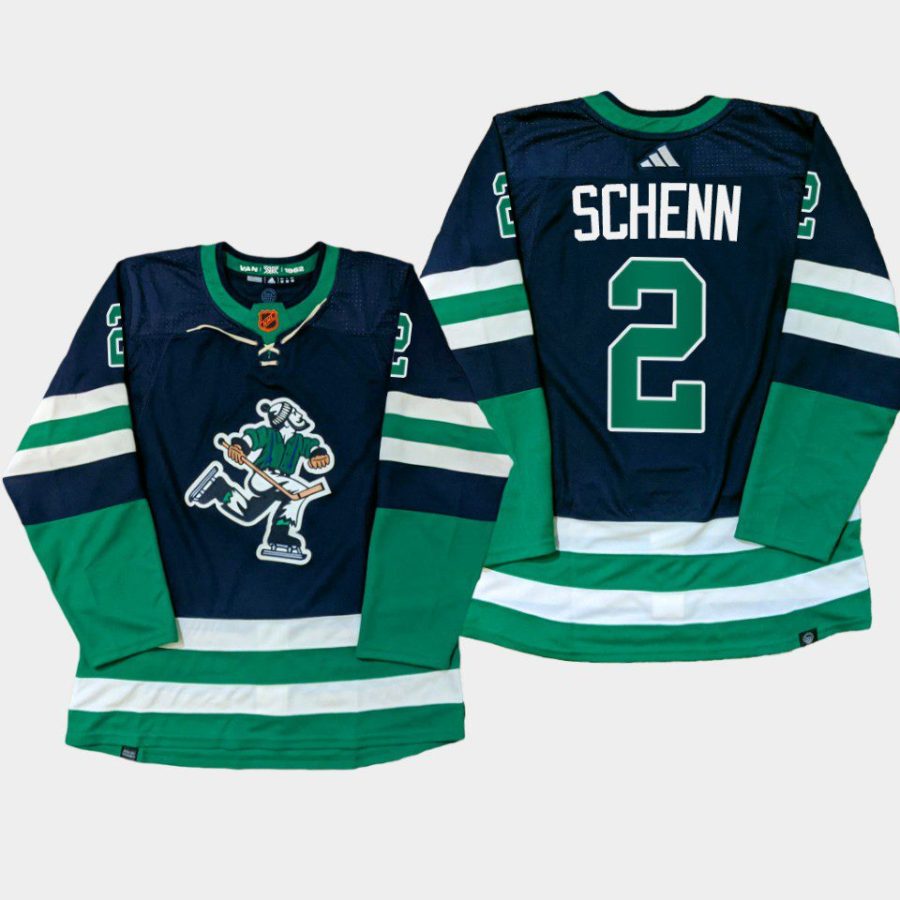 men canucks luke schenn 2022 23 primegreen reverse retro navy jersey