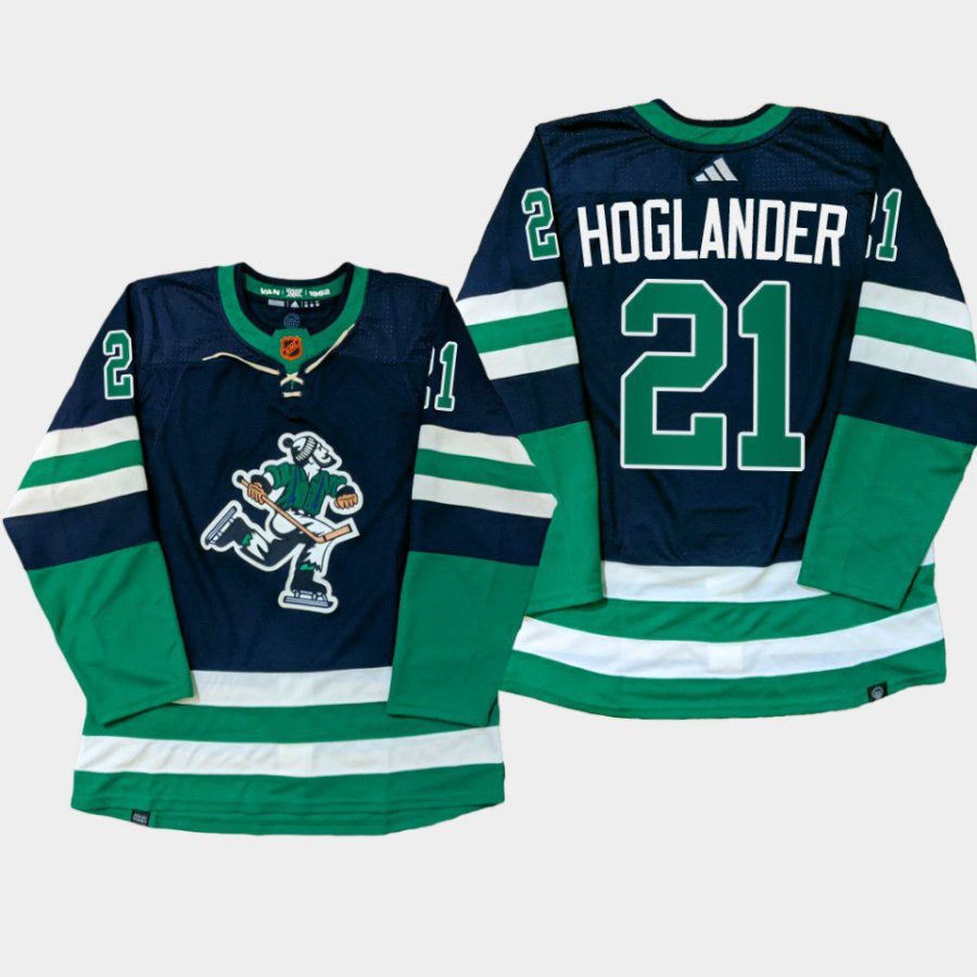 men canucks nils hoglander 2022 23 primegreen reverse retro navy jersey