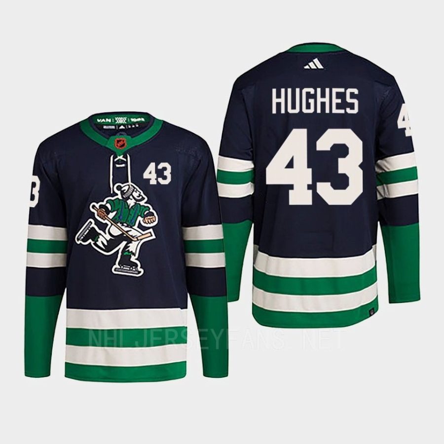 men canucks quinn hughes 2022 authentic primegreen reverse retro 2.0 navy jersey