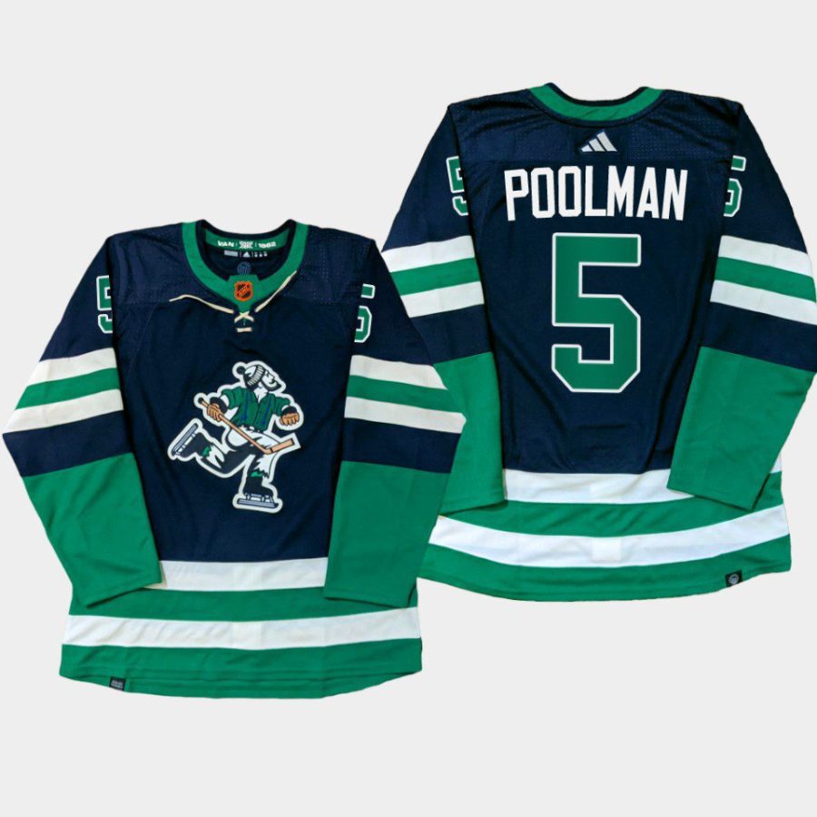 men canucks tucker poolman 2022 23 primegreen reverse retro navy jersey