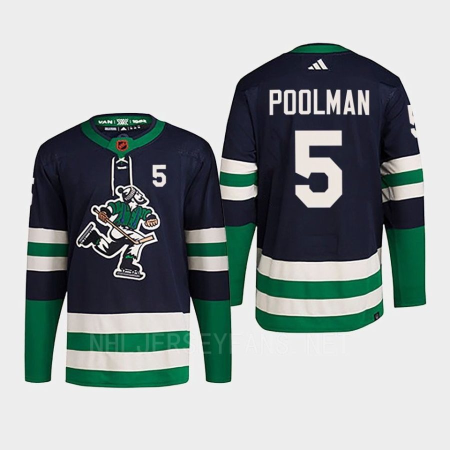 men canucks tucker poolman 2022 authentic primegreen reverse retro 2.0 navy jersey