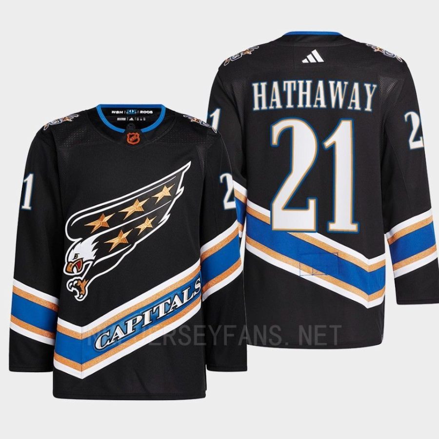 men capitals garnet hathaway 2022 authentic primegreen reverse retro 2.0 black jersey