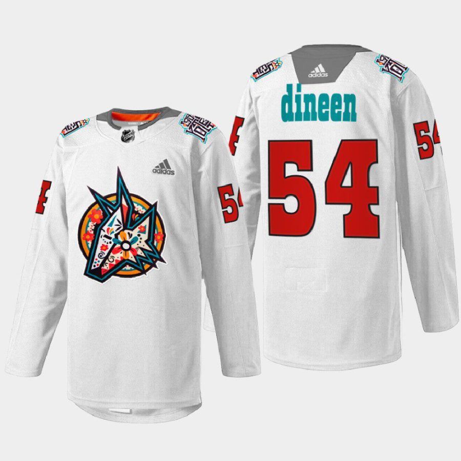 men coyotes cam dineen warmup los yotes night 2022 white jersey