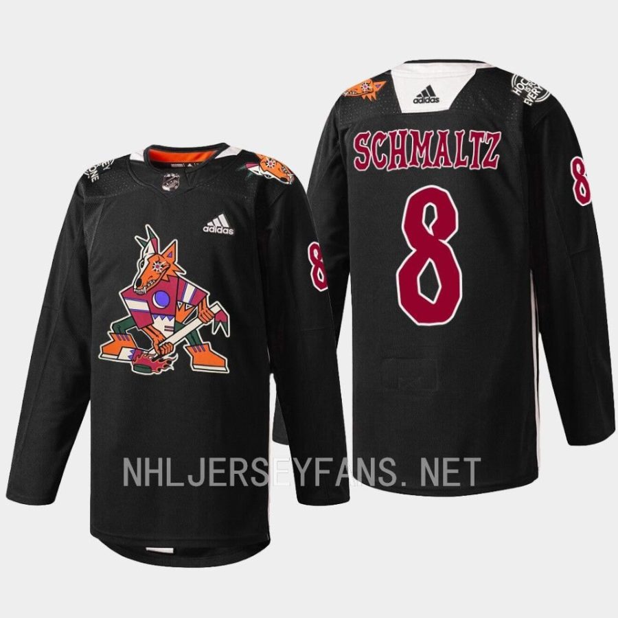 men coyotes nick schmaltz modern rockstars black excellence night 2023 black jersey