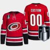 men custom hurricanes red 2022 stanley cup playoffs authentic pro jersey