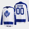 men custom maple leafs white team classics primary logo jersey