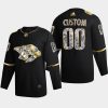 men custom predators black 2022 stanley cup playoffs diamond edition authentic jersey