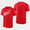 men detroit red wings 2023 nhl global series red logo t shirt