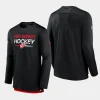 men detroit red wings authentic pro black long sleeve t shirt