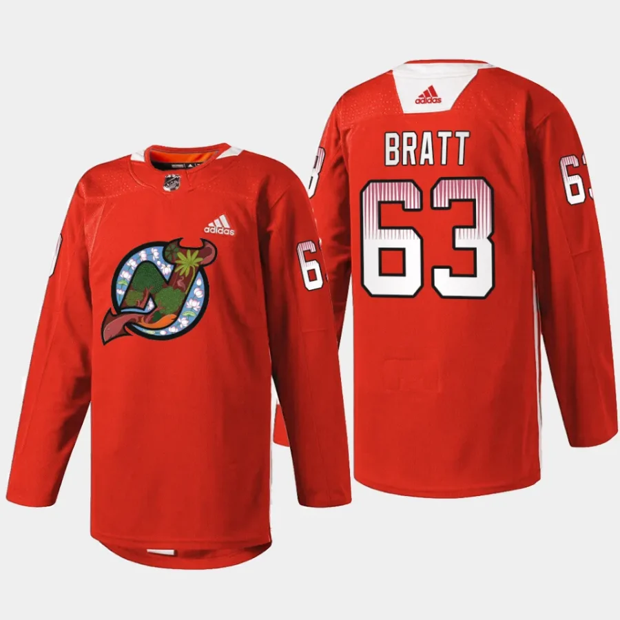 men devils jesper bratt 2024 asian and pacific islander heritage night red jersey