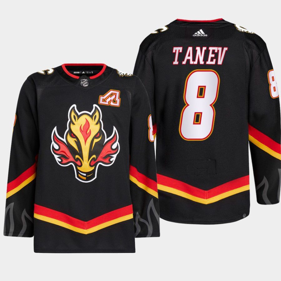 men flames christopher tanev 2022 23 primegreen blasty alternate black jersey