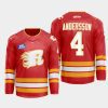 men flames rasmus andersson 2022 23 warmup flames x rush x cgy wranglers red jersey