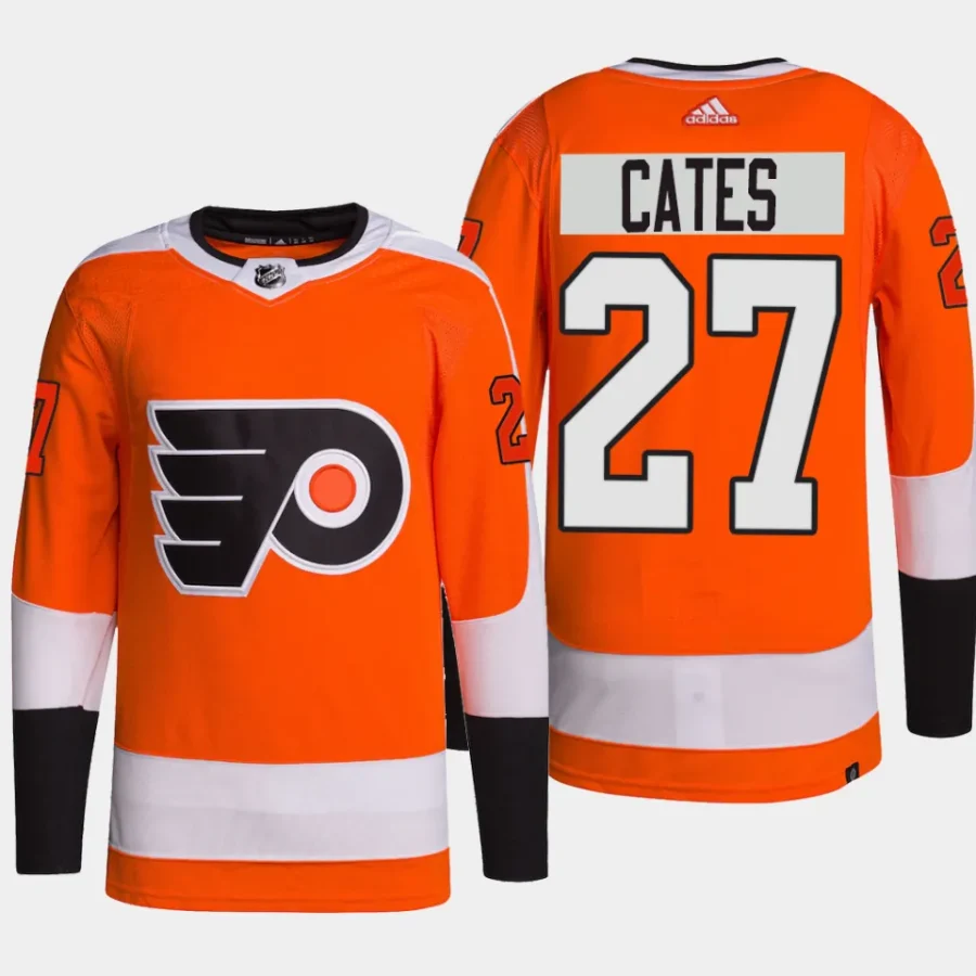 men flyers noah cates authentic pro home primegreen orange jersey