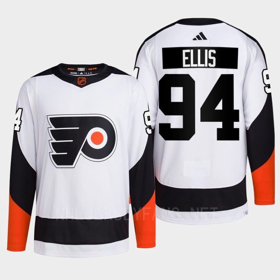 men flyers ryan ellis 2022 authentic primegreen reverse retro 2.0 white jersey