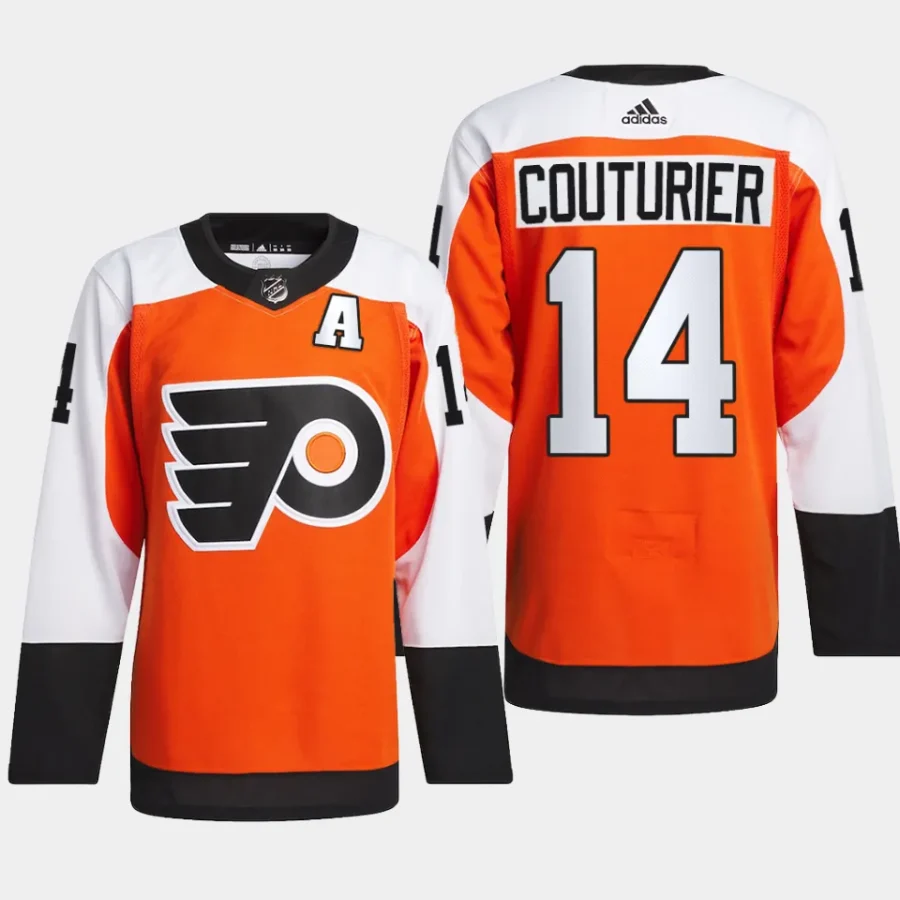 men flyers sean couturier 2023 24 home authentic primegreen burnt orange jersey