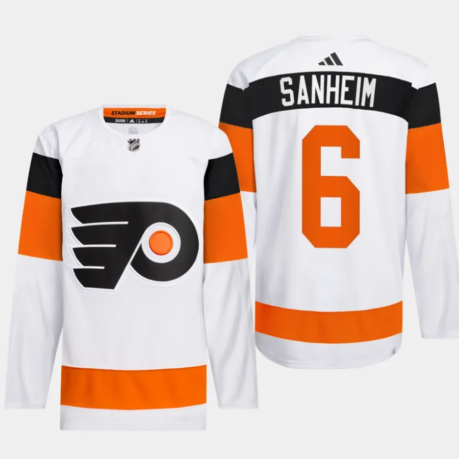 men flyers travis sanheim authentic pro 2024 nhl stadium series white jersey