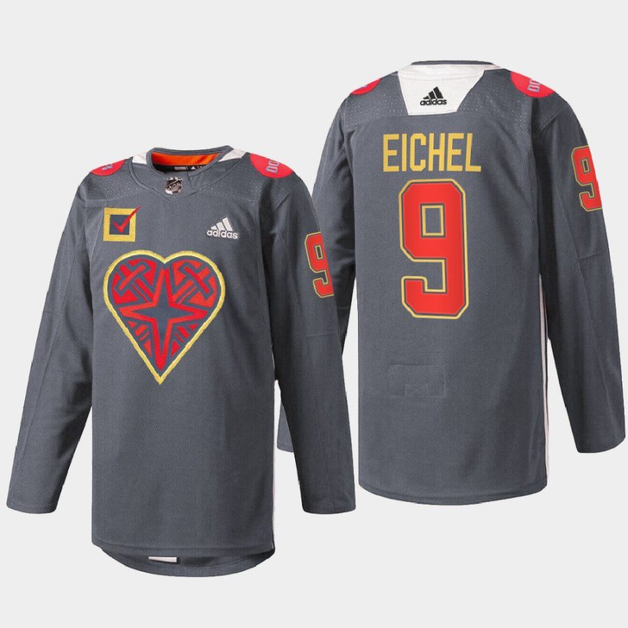 men golden knights jack eichel 2022 warm up donorawareness black jersey