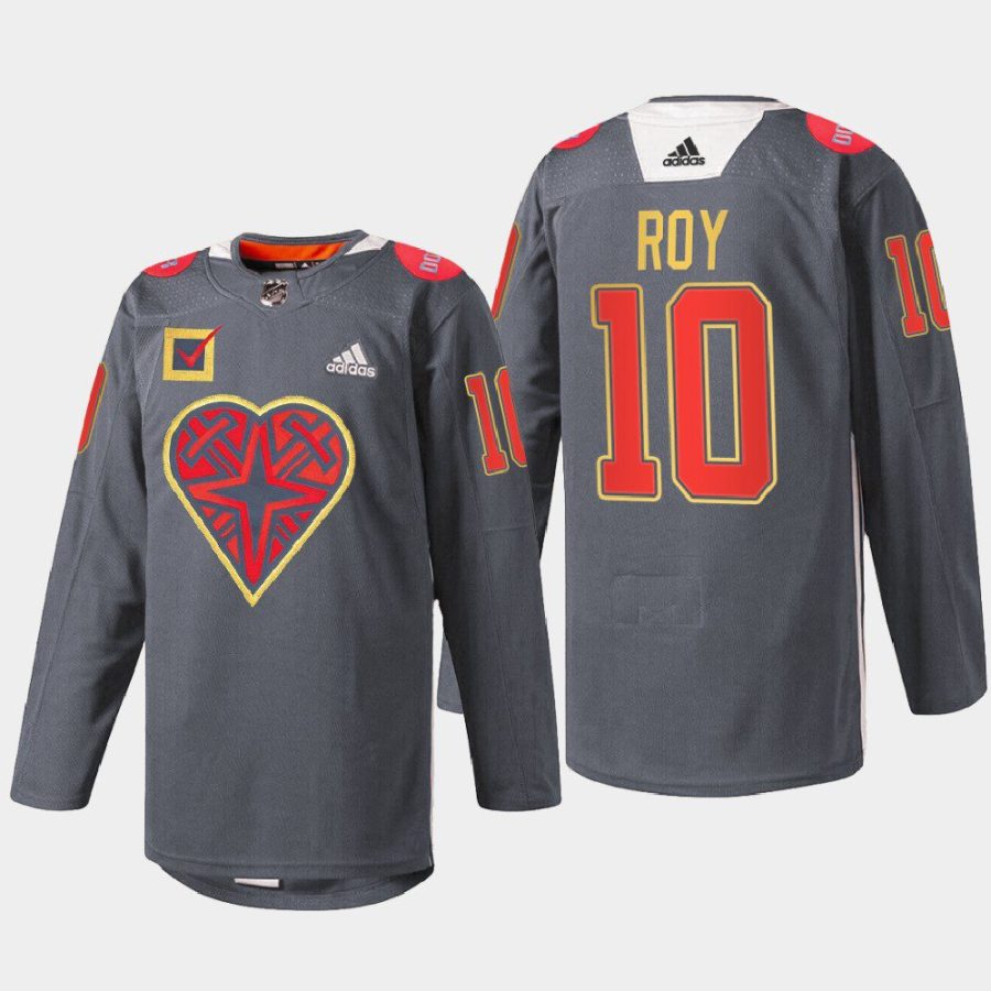 men golden knights nicolas roy 2022 warm up donorawareness black jersey