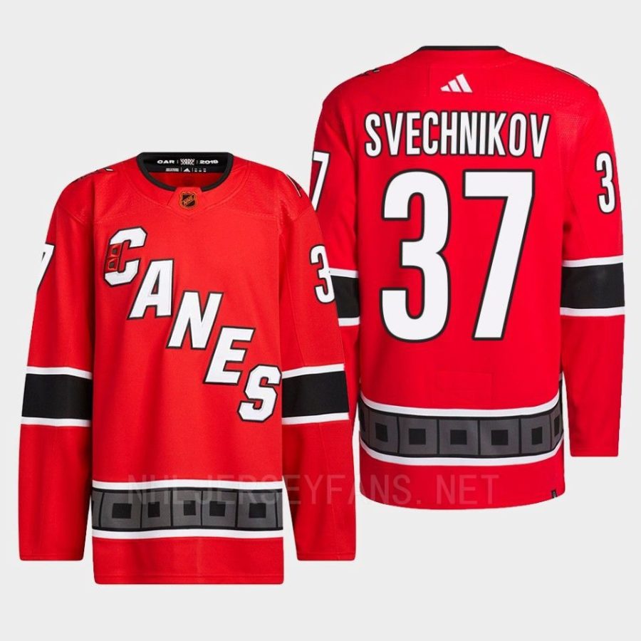 men hurricanes andrei svechnikov 2022 authentic primegreen reverse retro 2.0 red jersey