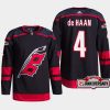 men hurricanes calvin de haan 2022 23 home authentic black jersey