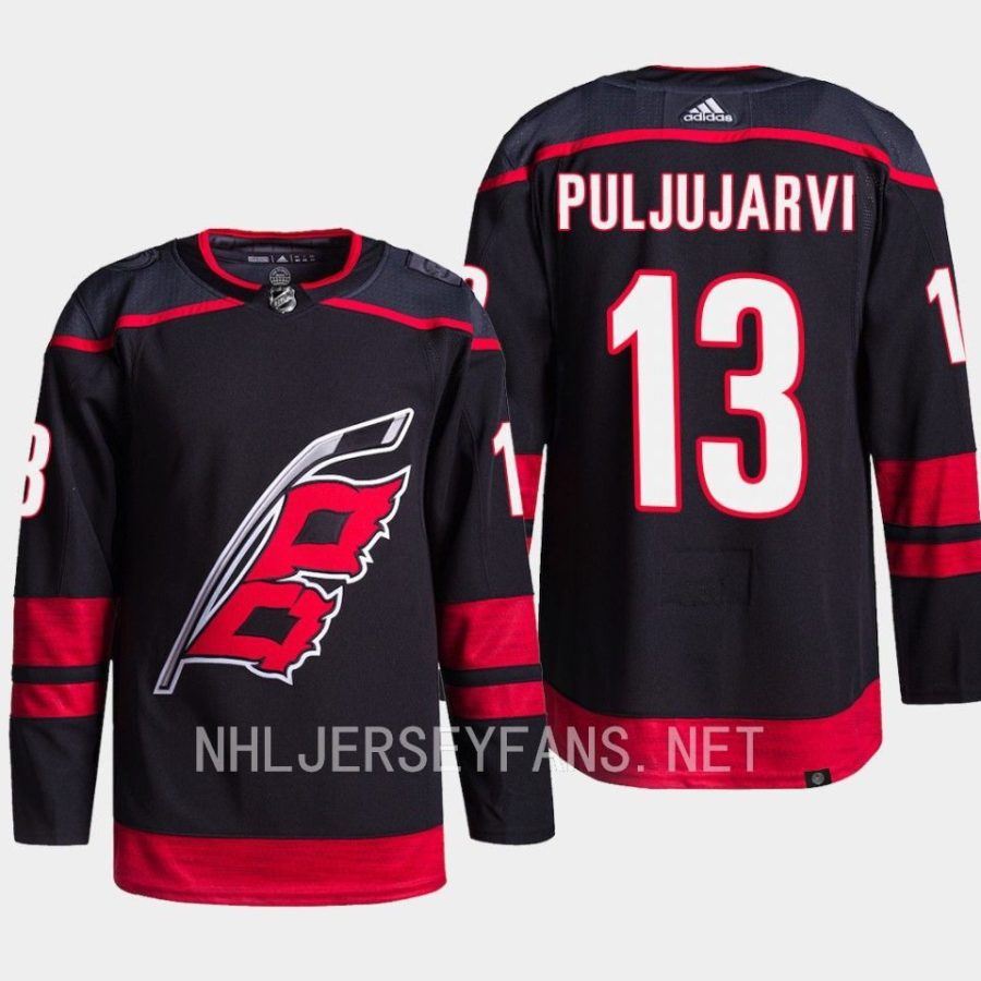 men hurricanes jesse puljujarvi 2022 23 alternate authentic primegreen black jersey