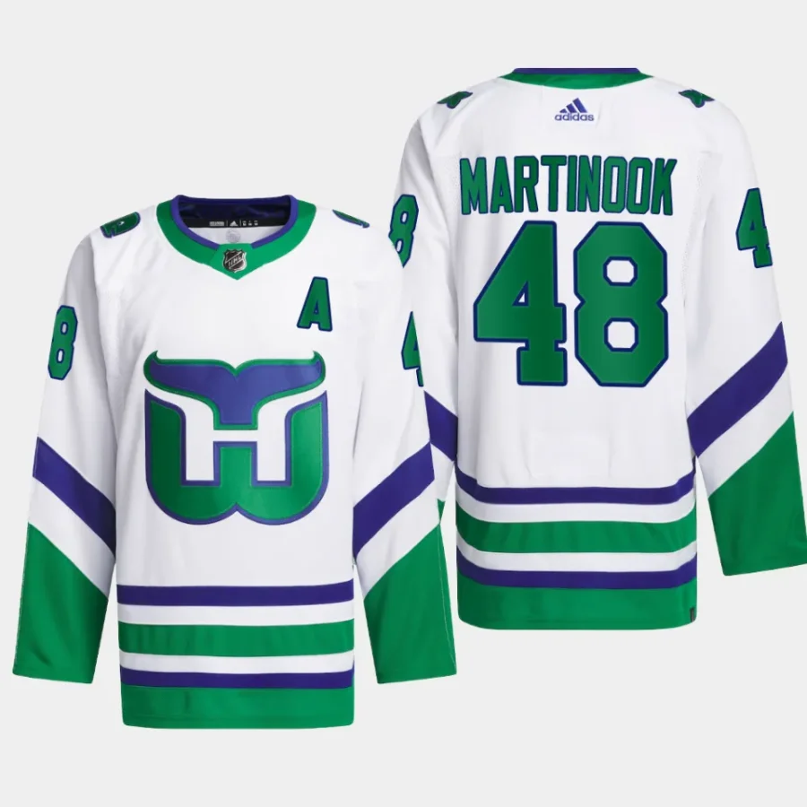 men hurricanes jordan martinook primegreen whalers white jersey