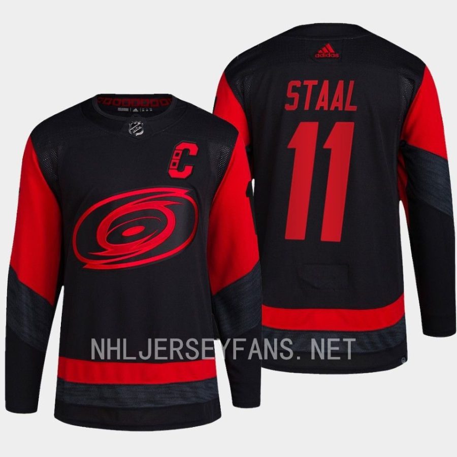 men hurricanes jordan staal primegreen authentic 2023 nhl stadium series black jersey