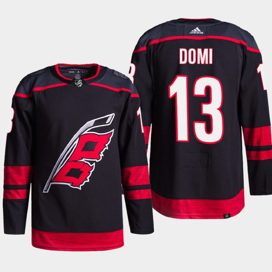 men hurricanes max domi 2022 primegreen authentic pro alternate black jersey