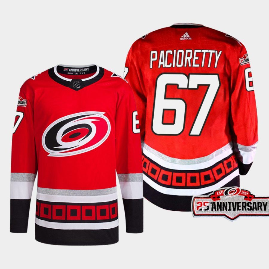 men hurricanes max pacioretty 2022 23 25th anniversary third red jersey