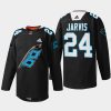 men hurricanes seth jarvis 2022 warm up sweater panthers night black jersey