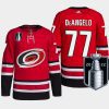 men hurricanes tony deangelo authentic pro 2022 stanley cup playoffs red jersey