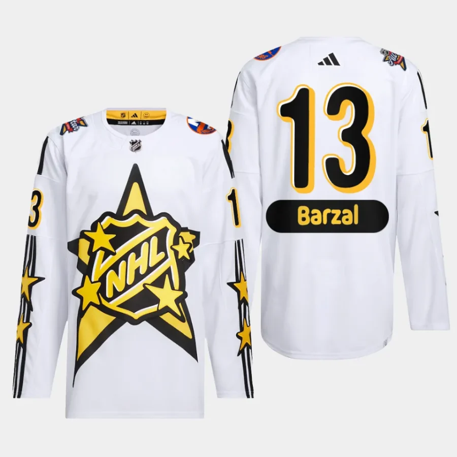 men islanders mathew barzal drew house 2024 nhl all star game primegreen authentic white jersey