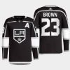 men kings dustin brown 2022 primegreen authentic pro home black jersey