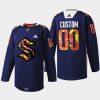 men kraken custom 2022 stevie artwork warmup women of hockey navy jersey