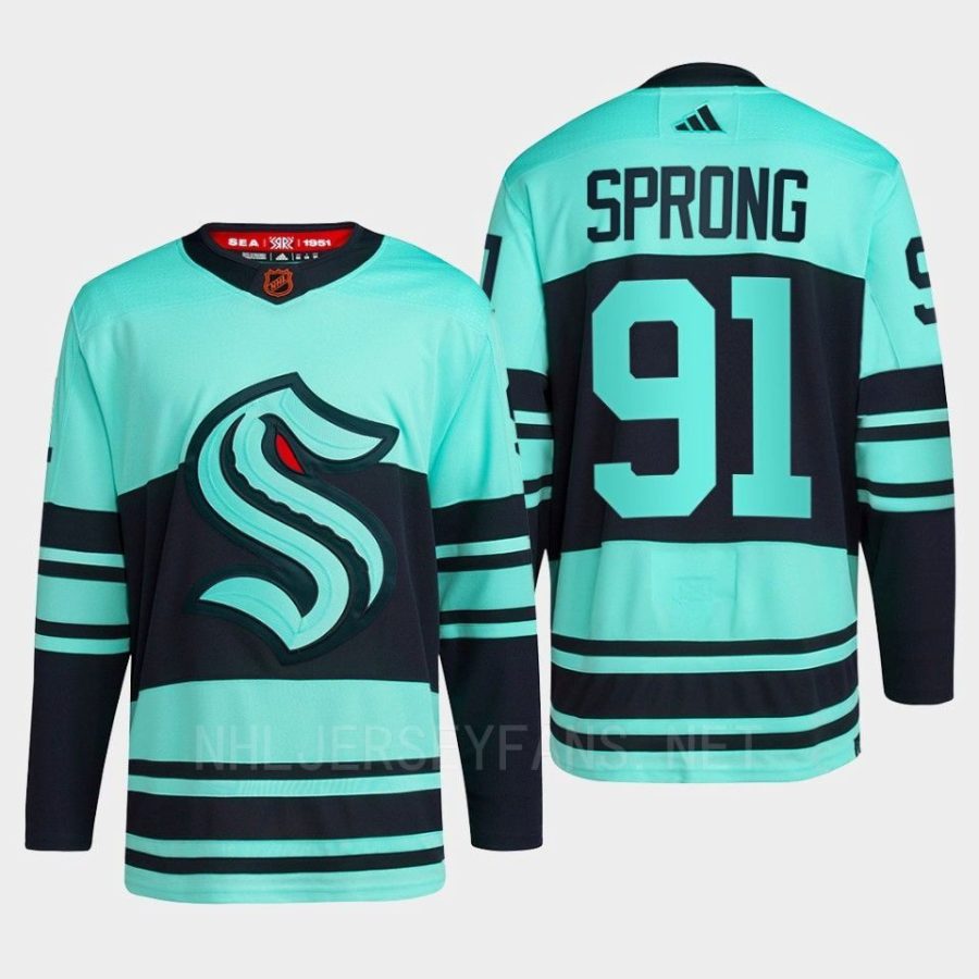 men kraken daniel sprong 2022 authentic primegreen reverse retro 2.0 ice blue jersey