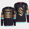 men kraken mark giordano golden python skin 1000 career games navy jersey