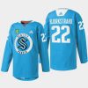 men kraken oliver bjorkstrand warmup practice blue jersey