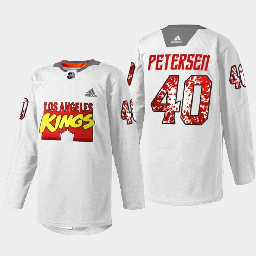 men la kings cal petersen special warmup marvel super hero night 2022 white jersey