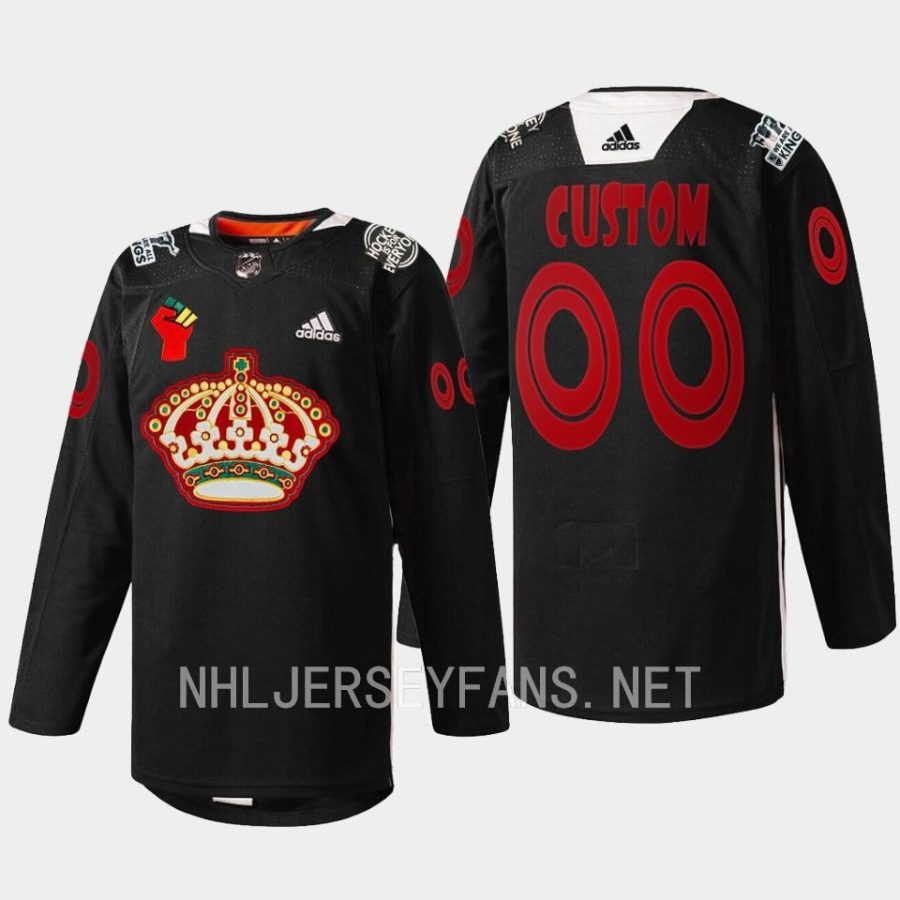 men la kings custom 2023 warm up black history month black jersey