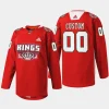 men la kings custom specialty 2023 x mas holiday red jersey