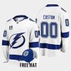 men lightning custom away 2022 stanley cup final white jersey