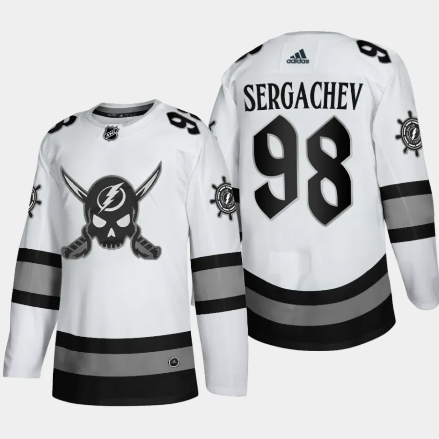 men lightning mikhail sergachev limited edition gasparilla inspired 2024 white jersey