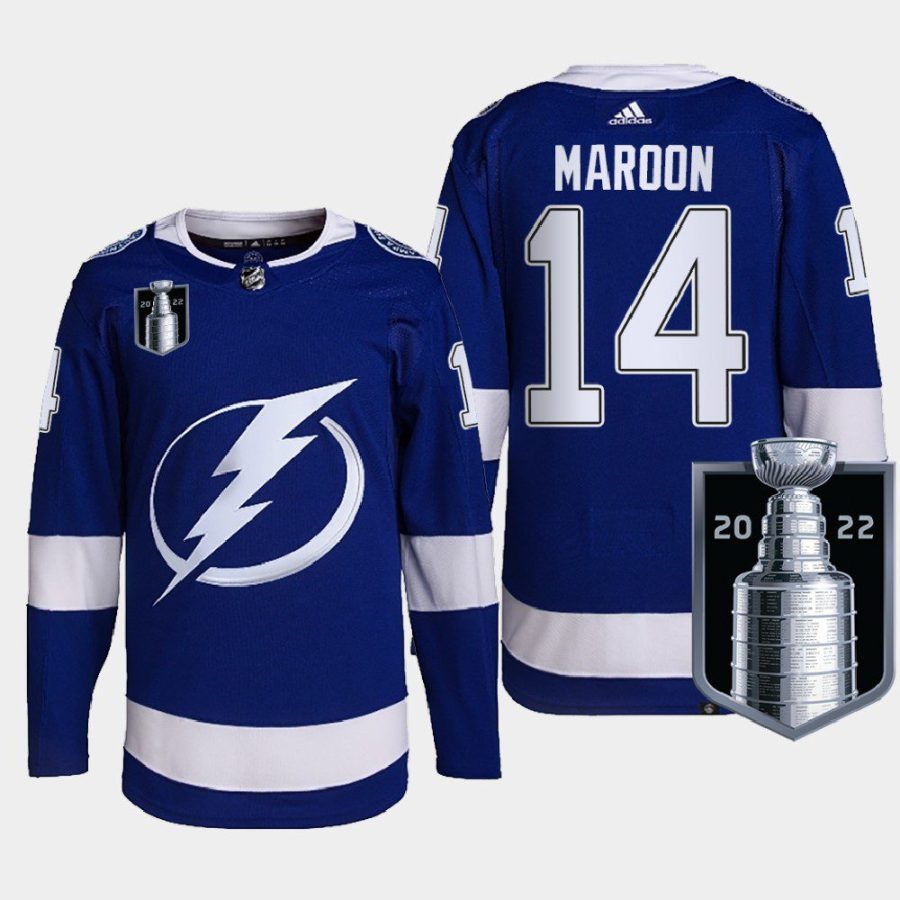 men lightning patrick maroon authentic pro 2022 stanley cup playoffs blue jersey