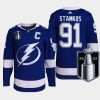 men lightning steven stamkos authentic pro 2022 stanley cup playoffs blue jersey