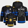 men maple leafs auston matthews 2022 drew house alternate authentic reversible black jersey