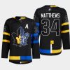 men maple leafs auston matthews 2022 drew house split edition alternate black jersey