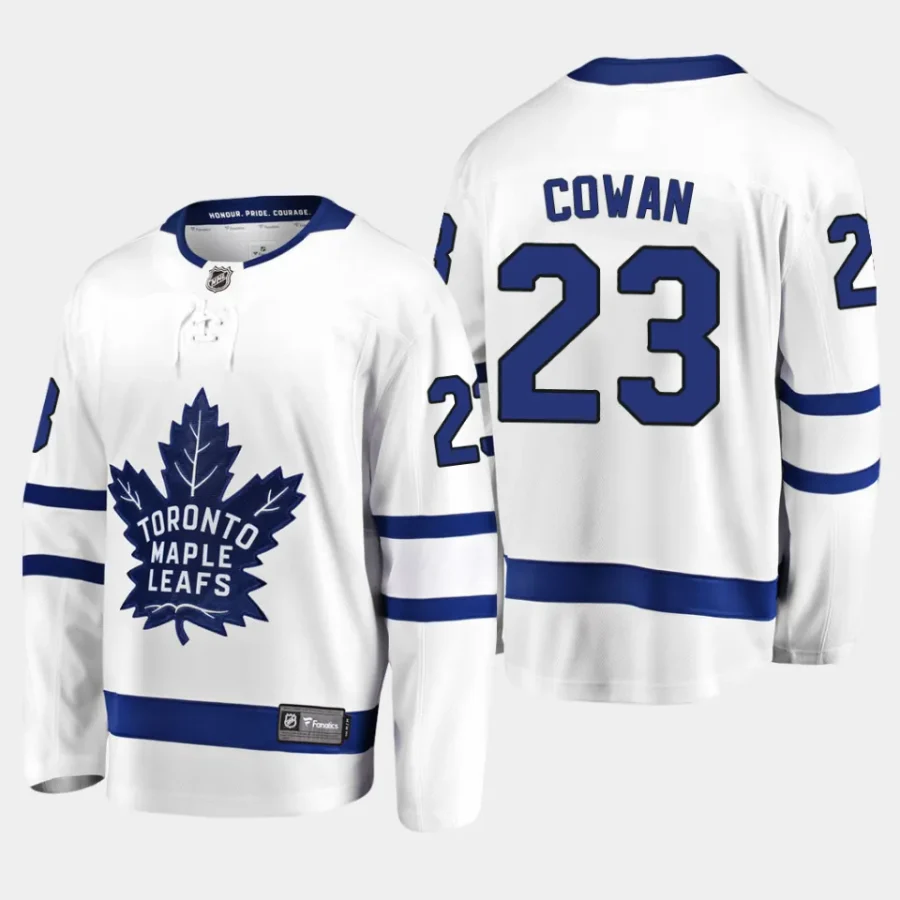 men maple leafs easton cowan men 2023 nhl draft away breakaway player white jersey