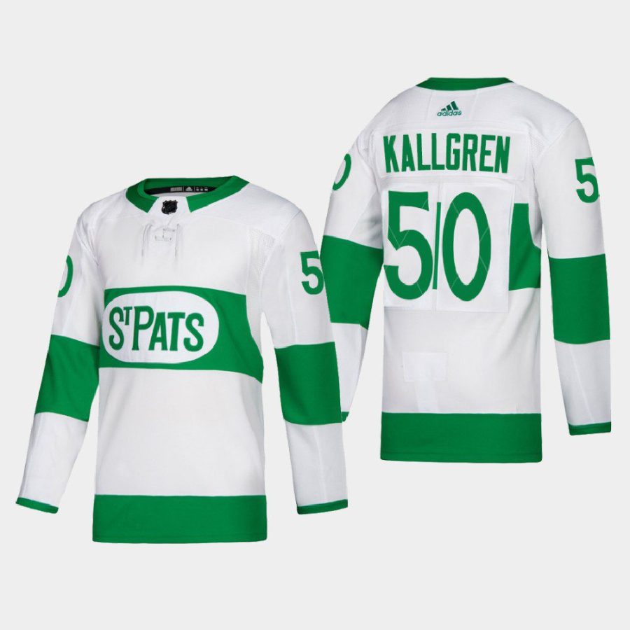 men maple leafs erik kallgren authentic 2022 st. pats white jersey